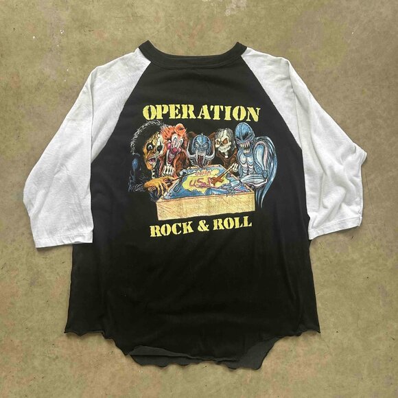 RARE Vintage 1991 Judas Priest Tour Baseball Tee - Picture 1 of 6